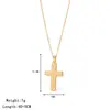 Nuevo Collar de Cruz Pequeña Nicho Lujo Ligero Gama Alta Simple Temperamento Fresco Cadena de Acero de Titanio No se Desvanece Cadena para la Clavícula