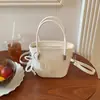 Bolso de Mano Chic Estilo Coreano Transfronterizo para Mujer 2026 Nueva Textura Bolso de Hombro Único Bolso Cruzado Cubo Simple para Chica Dulce