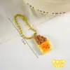 Chaveiro de Urso Creme Fofo Pingente de Desenho Animado para Meninas, Pingente de Melhor Amiga, Decoração de Mochila de Estudante, Atacado