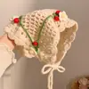 Primavera Dopamina Cor Fresco e Doce Oco Triângulo Tricotado Cachecol Feminino Retro Pastoral Estilo Turbante Com Capuz Biqueira