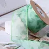 Estampado de cabeza de ratón de dibujos animados cinta de gasa lazo DIY accesorios para el cabello flores regalo horneado empaque de pastel