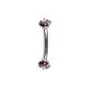 Piercing de sobrancelha em aço inoxidável com zircônia cúbica redonda, haste curva e design popular entre europeus e americanos. Ideal para piercing de sobrancelha, lábio e unha.