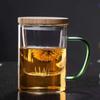 Taza de Té de Vidrio de Borosilicato Alto Resistente al Calor Taza para Ceremonia del Té Taza de Té Taza con Filtro para Separación de Té y Agua Taza de Oficina Vaso para Beber Vela