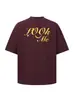 Nanxia Verano Nuevo Original Tendencia Nacional Básico Corte Holgado Estampado Cuello Redondo Versátil Moderno Marca Pareja Camiseta de Manga Corta