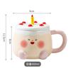 Taza de cerámica de dibujos animados de alto valor de color para el hogar, taza de leche de desayuno de gran capacidad, taza de pastel con personalidad creativa, venta al por mayor