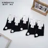 Série Xin Shiyu Outono e Inverno Novo Estilo Meia de Algodão Espessa All-In-One de Cano Médio, Meias Lisas de Ponto Duplo Perfumadas, Modernas e Versáteis