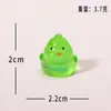 Acessórios de Frango de Resina Coloridos Transparentes Fofos de Desenho Animado Atacado, Frango Brilhante no Escuro para Paisagem em Miniatura, Pequenos Enfeites Brilhantes no Escuro para Jardim