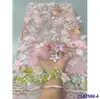 Vestido Francés Lentejuelas 3D Vestido de Boda Tela de Encaje Lentejuelas Nupciales Tela de Encaje
