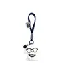 Colgante de Peluche Lindo Cachorro con Gafas Correa para Bolso Muñeco Adorno Regalo de Navidad Llavero Correa para el Cuello