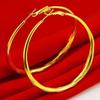 Pendientes grandes dorados de estilo coreano, joyería circular para las orejas, nueva moda, personalidad exagerada, elegante, joyería a juego al por mayor