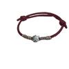 Pulsera de Cuerda de Mano Despertar del León Versátil Estilo Xizang Cuerda Roja Tejida a Mano Simple Cuerda de Cuero Transferencia Tendencia Nacional Estilo Chino