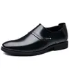Zapatos de Cuero para Hombre de Primavera y Otoño, Zapatos Casuales para Hombre, Zapatos Slip-On Juveniles Transpirables de Suela Blanda para el Trabajo, Zapatos de Negocios Coreanos de Moda para Hombre