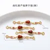 Alta Retención de Color Chapado en Cobre 24K Oro Real Accesorios de Ágata Roja Piezas para Joyería DIY Calabaza de Loto Productos Semi-Terminados Venta Directa de Fábrica