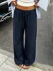 10 Colores Europeos y Americanos Shein Transfronterizos Verano 2026 Pantalones de Pierna Ancha Cordón Holgados Casuales Pantalones Largos Ligeros para Mujer