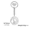 Llavero Edición Familiar Cálida Anillo de Madre Árbol Pequeño Colgante de Niño Regalo Conmemorativo Llavero de Acero Inoxidable
