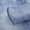 Chaqueta de mezclilla de manga larga con solapa retro para primavera y otoño 2025 para niñas, traje de falda plisada, conjunto de dos piezas a la moda