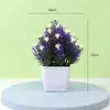 Flores Artificiais de Simulação Decorações Criativas para Mesa de Casa Flores de Plástico Grama Artificial Plantas Verdes Decorações de Interior Mini Decorações Bonsai