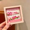 Nuevo set de caja de puntas de uñas infantiles, con pegatinas de uñas desmontables para niñas pequeñas, con lindos diseños de dibujos animados.