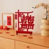 Decoración de Habitación de Boda, Montaje de Compromiso, Puesta de Mesa, Sala de Estar, Dormitorio, Carácter 3D de Doble Felicidad, Adornos Florales de Mesa, Colección Completa de Suministros para Bodas