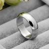 Owello Popular Anillo Liso para Hombre Joyería de Acero Anillo Único de Perla Pulida Accesorio de Mano Resistente Moda Creativa
