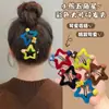 Pinza para el pelo de estrella de cinco puntas con flocado para niños, linda pinza para el pelo de osito para el lateral, nuevos accesorios para el pelo para niñas, pinza versátil para pelos sueltos