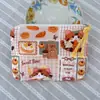 Bolsa Cosmética Linda Azul Caricatura Mini Billetera Algodón Puro Bolsa Pequeña de Tela Auriculares Lápiz Labial Bolsa de Almacenamiento Portátil
