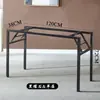 Prateleira dobrável, suporte de mesa simples, prateleira de metal, suporte de mesa, pernas de mesa simples, suporte de mesa, prateleira de armazenamento quadrada de ferro forjado