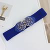 Cinto elástico com fivela em forma de flor vestido decorativo feminino temperamento estilo coreano Joker cintura elástica 4cm três tamanhos
