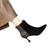 2024 Outono e Inverno Novo Estilo Botas de Salto Agulha Ponta Fina Feminino Celebridade da Internet Botas Elásticas Casual Manga Francesa Salto Alto Moda Feminina