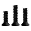 Tornillos Mecánicos de Nylon con Cabeza de Cruz Ranurada Negros, Tornillos de Plástico, Tornillos de Plástico de Cabeza Plana de Cruz Km M2-M8