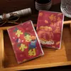 Caderno de Plástico Desenho Ano Novo Bolso com Aba Mini A7 Calças Presente de Feriado Infantil Papelaria Prêmios