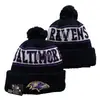 2026 Nuevo Gorro de Punto con Pompón de Color Mixto al por Mayor, Gorro de Lana de Equipo de Rugby, Jacquard de Doble Cara, Estilo Retro Artístico