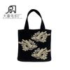 Bolsa tejida Mori de dinosaurio portátil transfronteriza de Amazon a juego de colores del Zodiaco, estilo coreano, creativa para compras, de lana anual tejida