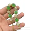 Suministro de transmisión en vivo pulsera de calcedonia blanco hielo pulsera de mujer huevo de paloma superficie de anillo grande moda moderna retro