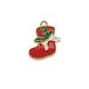BA-48 Liga Meia de Natal Pingente de Gotejamento de Óleo DIY Colar Pulseira Brincos Chaveiro Acessórios de Joias Feitos à Mão