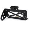Accesorios para Motocicleta Accesorios de Modificación Marco de Matrícula Retro para Coche Americano Cruise Prince con Luz Soporte Metálico Negro
