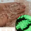 Decorações de pedras simuladas com tema de sorriso que brilham no escuro, de resina, para jardim, aquário e paisagismo de tanque de peixes, acessórios DIY
