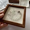 [Qi Púrpura del Este] Pulsera de Cristal Blanco Natural Diseño Original Femenino Pulsera de Cristal para Examen de Admisión Simple Versátil