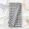 Bufanda a Cuadros para Mujer Ins Tendencia Invierno Versátil Estilo Coreano Chal de Doble Uso Chica Linda Estudiante Cuello Caliente