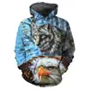 Sudadera con Capucha Estampado 3D de Animales de Moda Águila Tigre Lobo Personalizada Estampado Completo Sudadera con Capucha Directo del Fabricante