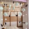 Cortina Coração Rosa Feminina Pingente Decorativo Cortina Divisória Quarto Quarto Infantil Decoração de Parede Cortina