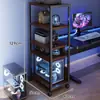Soporte de Gabinete de Escritorio, Base Móvil para Sala de Juegos, Estante de Almacenamiento y Organización de Múltiples Niveles, Carrito Pequeño de Pie