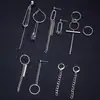 Pendientes de BTS Bangtan Boys, Tachuelas, Pines, Clips para Orejas con Cadena de Acero Inoxidable, Pendientes Estilo Mismo de Jin Seok-Jin al por Mayor