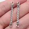 38x 5mm 1.4g plata antigua DIY retro aleación de zinc accesorios de joyería conector de tira