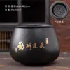 Grande Xícara de Lavagem de Chá em Cerâmica Preta, Bacia de Água Cerâmica Doméstica, Pote para Borra de Chá, Acessórios para Conjunto de Chá, Lavagem de Chá, Bacia de Chá, Estilo Zen