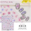Pegatinas Transfronterizas para Uñas Nuevas DIY Estereoscópicas en Relieve Tulipán Pegatinas para Uñas Calcomanías Adhesivas de Uñas de Dibujos Animados 5D