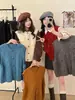 Chaleco de Punto Trenzado Vintage para Mujer 26 Primavera y Otoño Cuello Redondo Chaleco Cardigan Corte Holgado para Usar en Capas Chaqueta Suéter