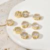 Cobre banhado a ouro 14K incrustado com zircônio colorido duplo pendurado pingente quadrado diy pulseira colar brinco acessórios material atacado