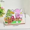 Adornos de madera de conejito de Pascua transfronterizo, artesanías decorativas, nuevo huevo, rompecabezas tridimensional creativo en stock