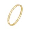 Pulseira de aço titânio banhada a ouro 18K com design de nicho, zircônia de bambu, boca de pressão, personalidade, moda, estilo INS, B232388